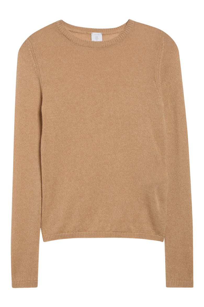 Semisheer Cashmere Crewneck Sweater, Alternate, color, 04NN CAMEL