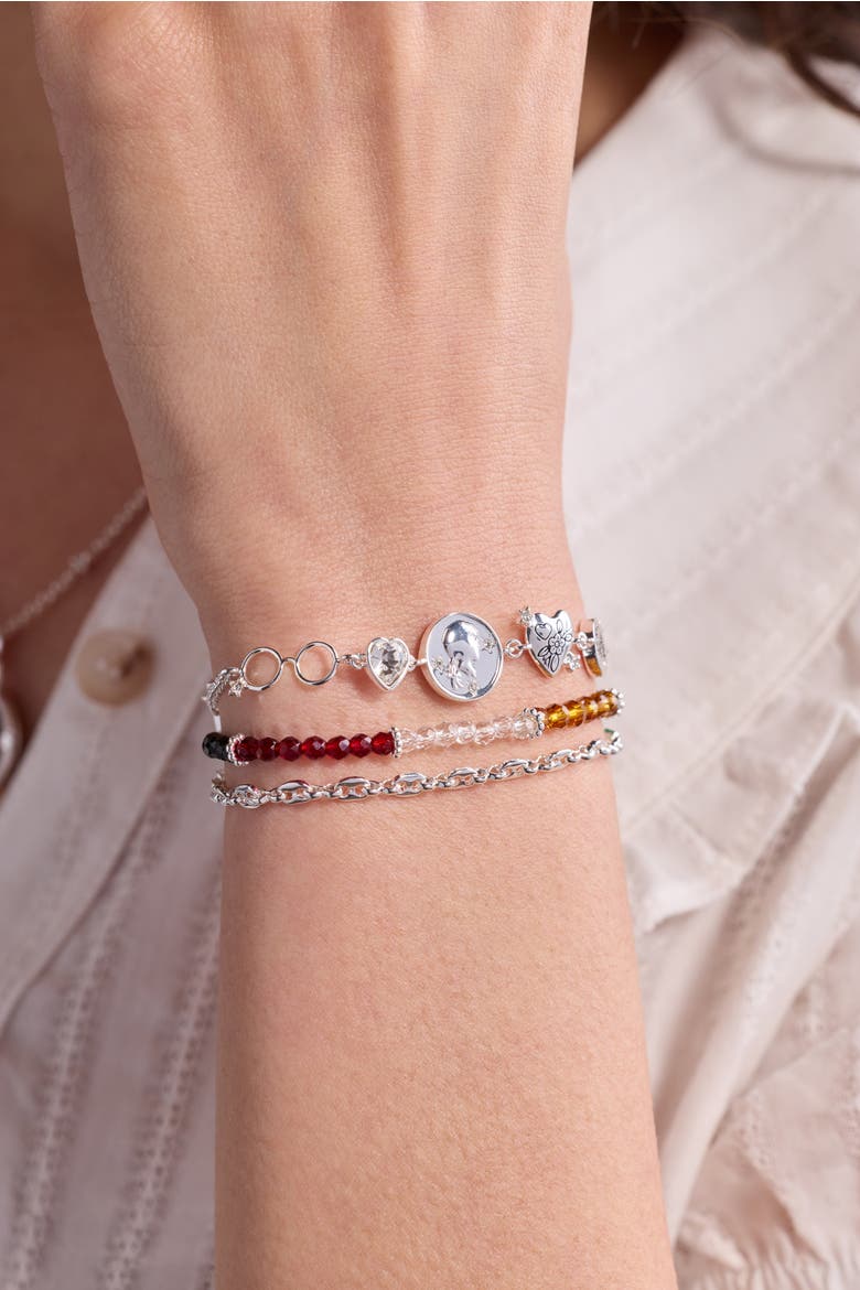 American Girl® Molly 3 Row Bolo Bracelet, Alternate, color, Silver
