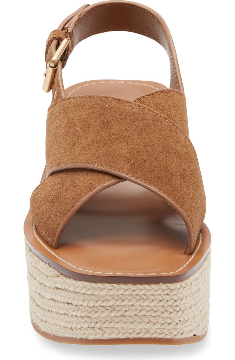 Madewell The Amee Wedge Sandal, Alternate, color, Aged Cognac