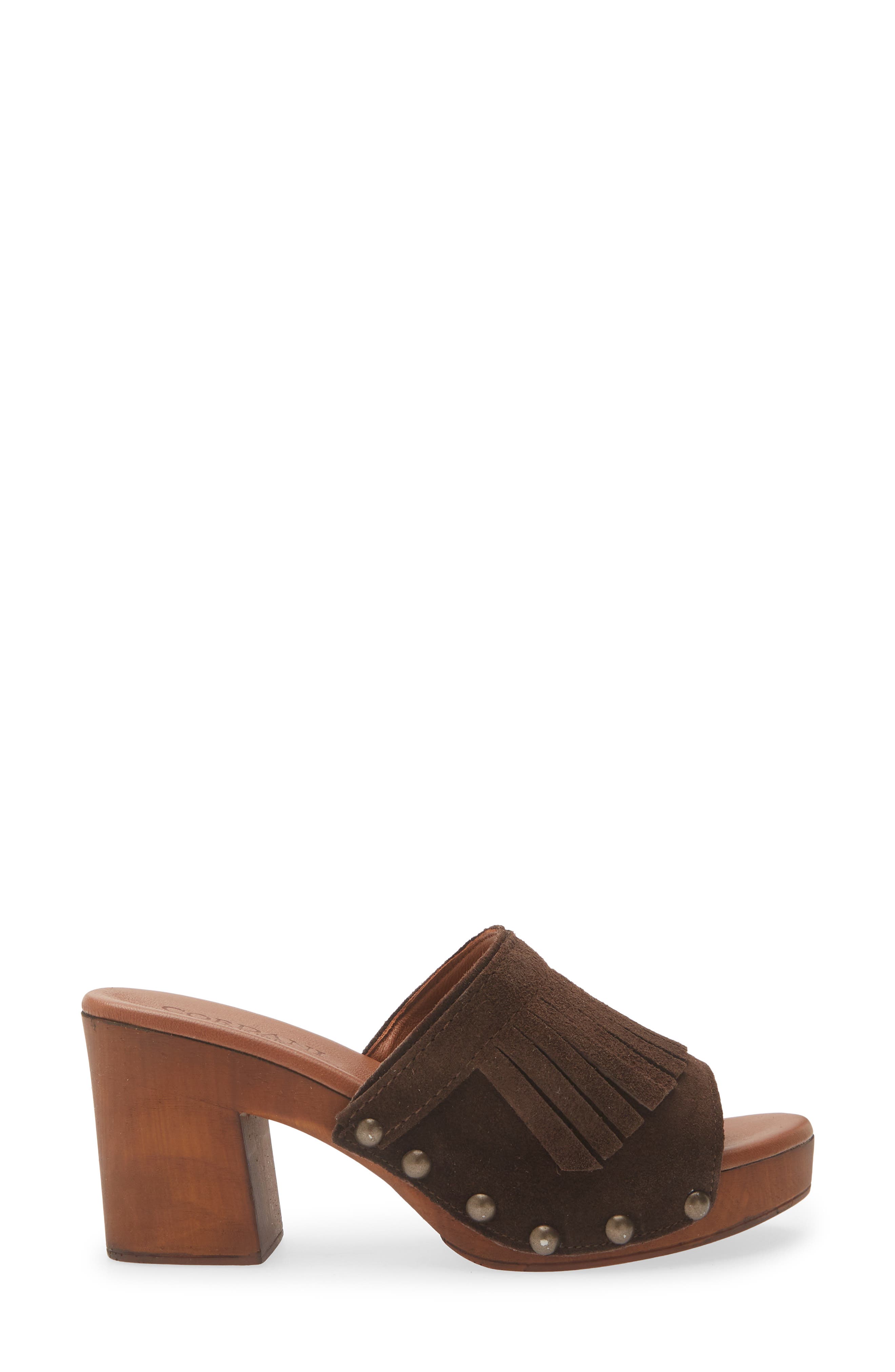 Wesley Platform Slide Sandal, Alternate, color, CACAO SUEDE
