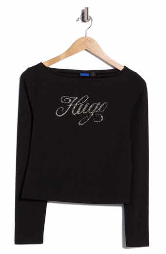 Dastja Crystal Logo Long Sleeve Top