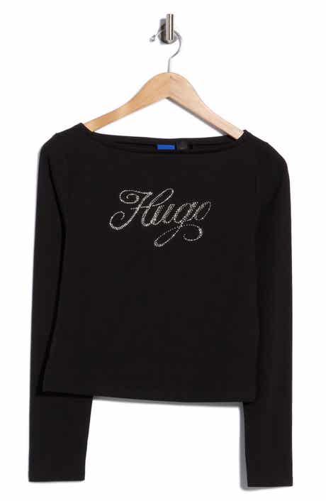 Dastja Crystal Logo Long Sleeve Top