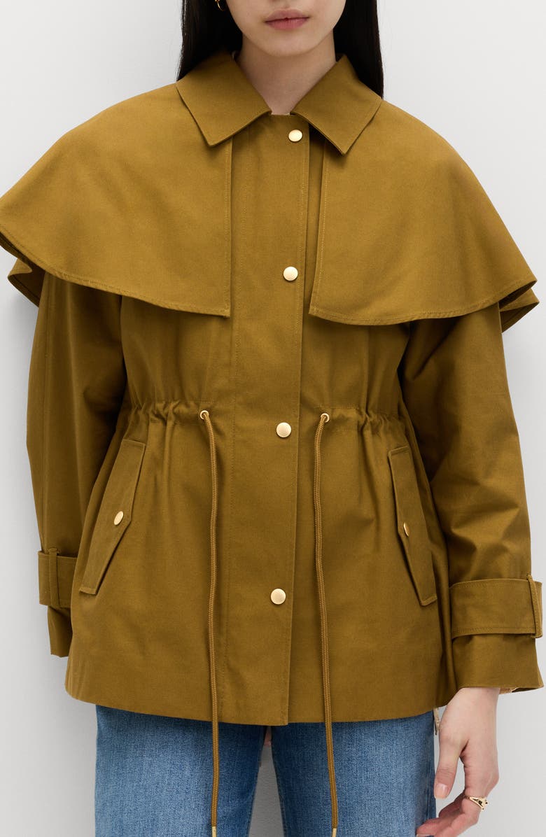 M&S Cherry Field Cape Parka, Main, color, Brown