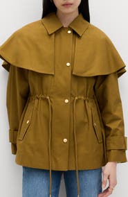 M&S Waisted Collared Cape Coat