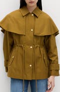M&S Waisted Collared Cape Coat