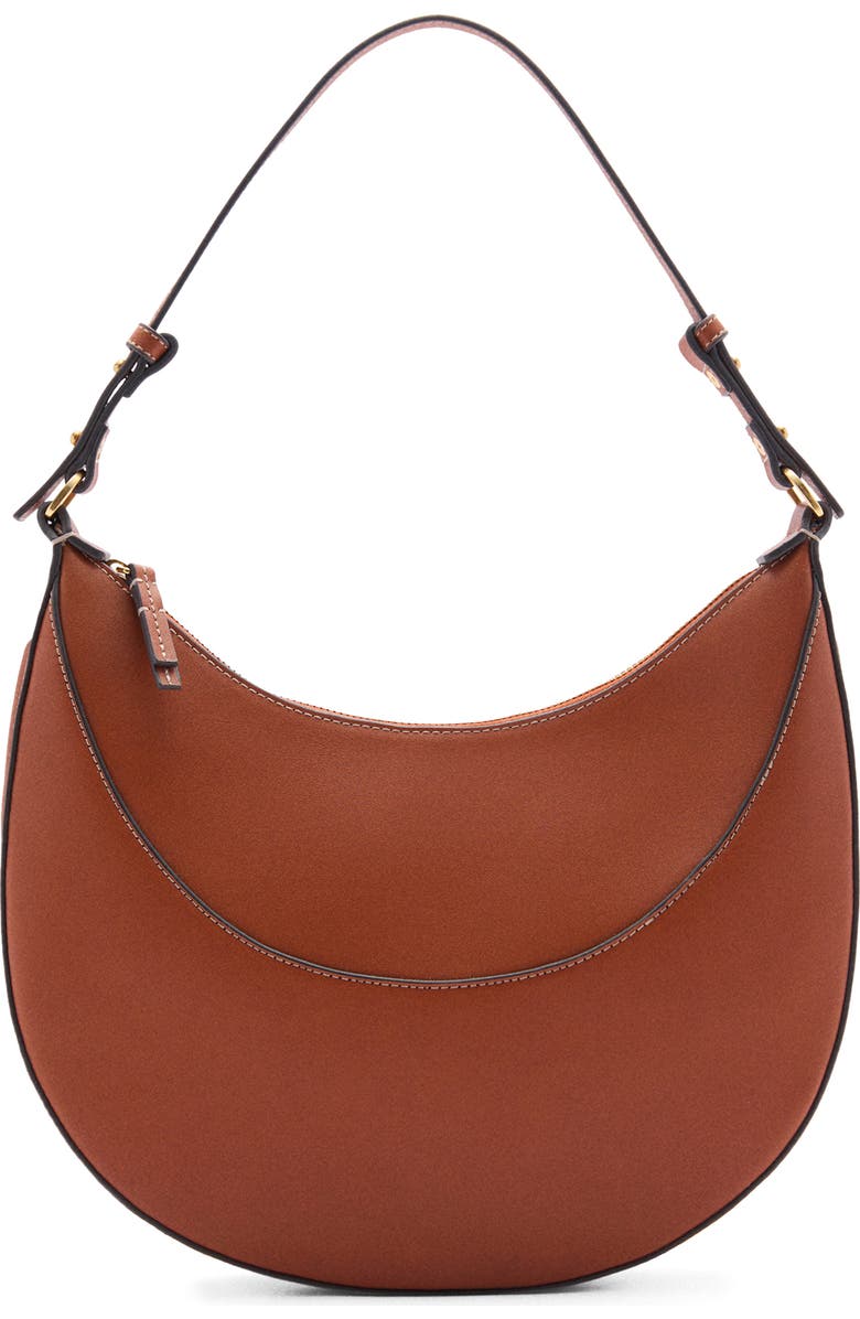 MANGO Faux Leather Shoulder Bag, Main, color,