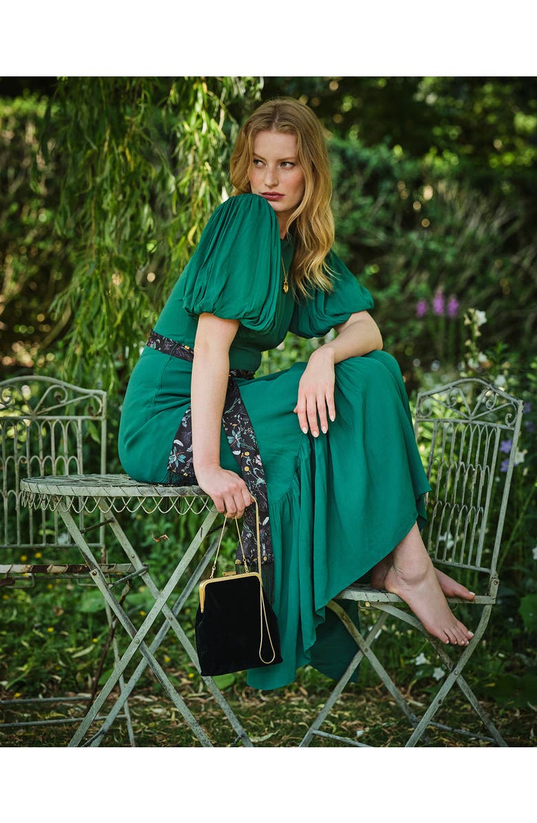 Fable England Wilderness Black Silky Scarf, Alternate, color, Black