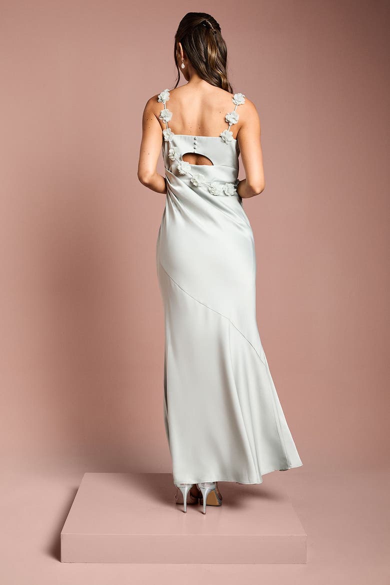 trappy Floral Cowl Neck Maxi Dress, Alternate, color, Sage