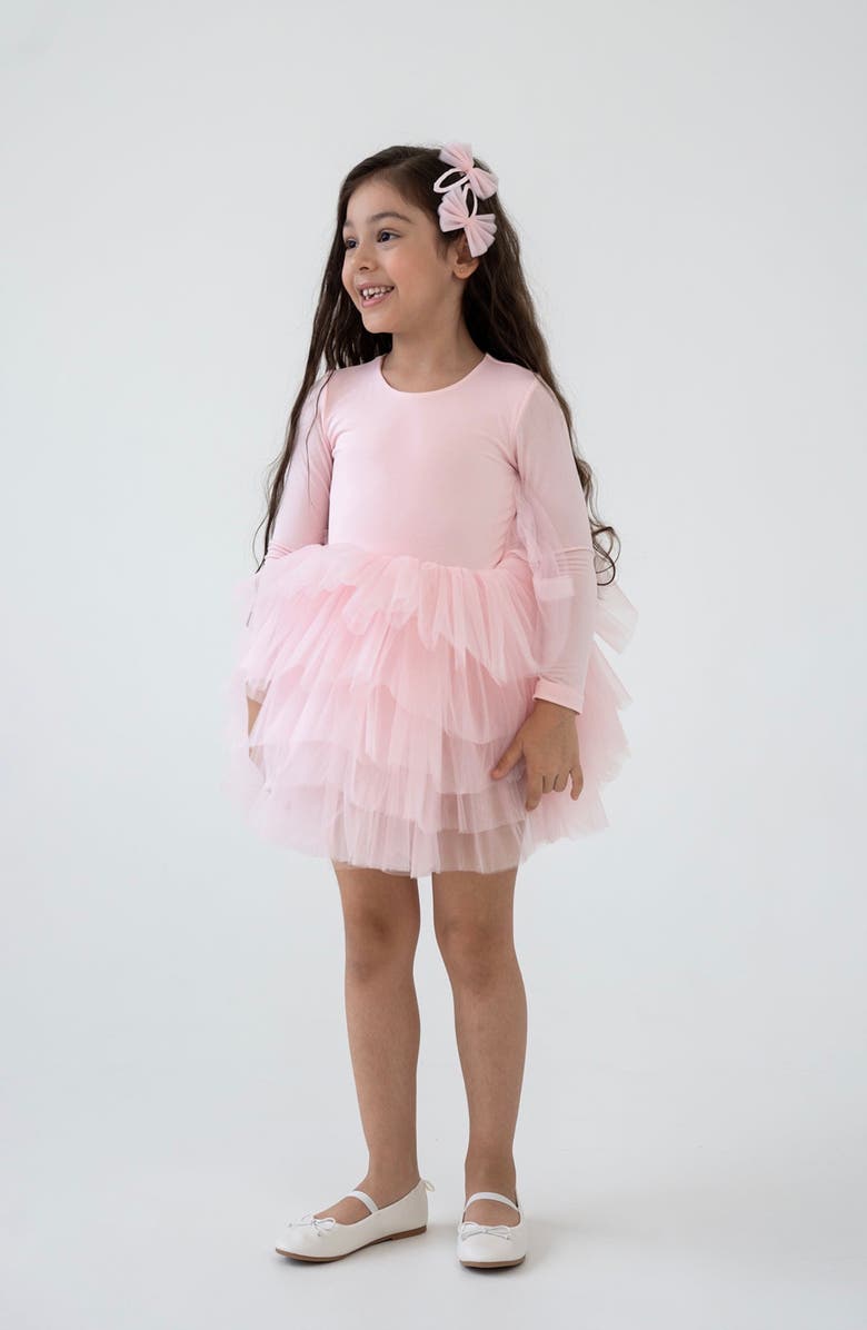 Mini Celebrities Ivy Open Back Fluffy Tutu Dress, Alternate, color, Pink Rose