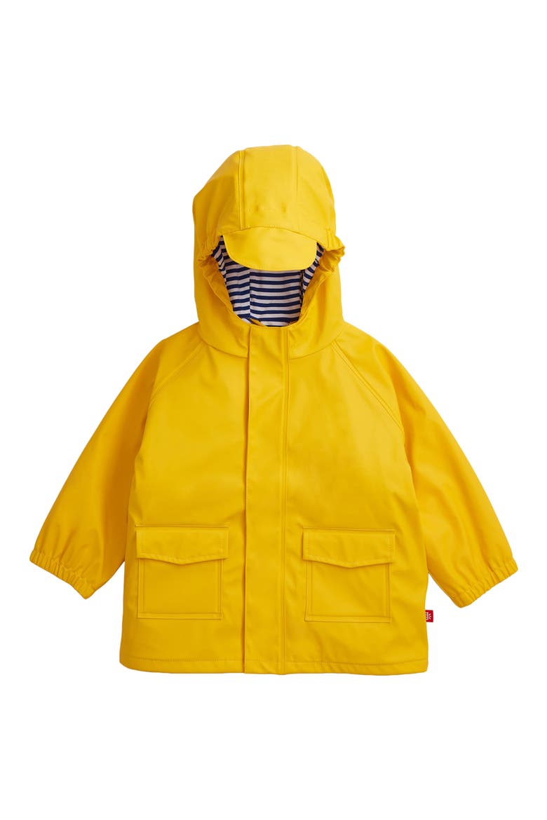 Hooded Citrus Raincoat, Main, color, YELLOW