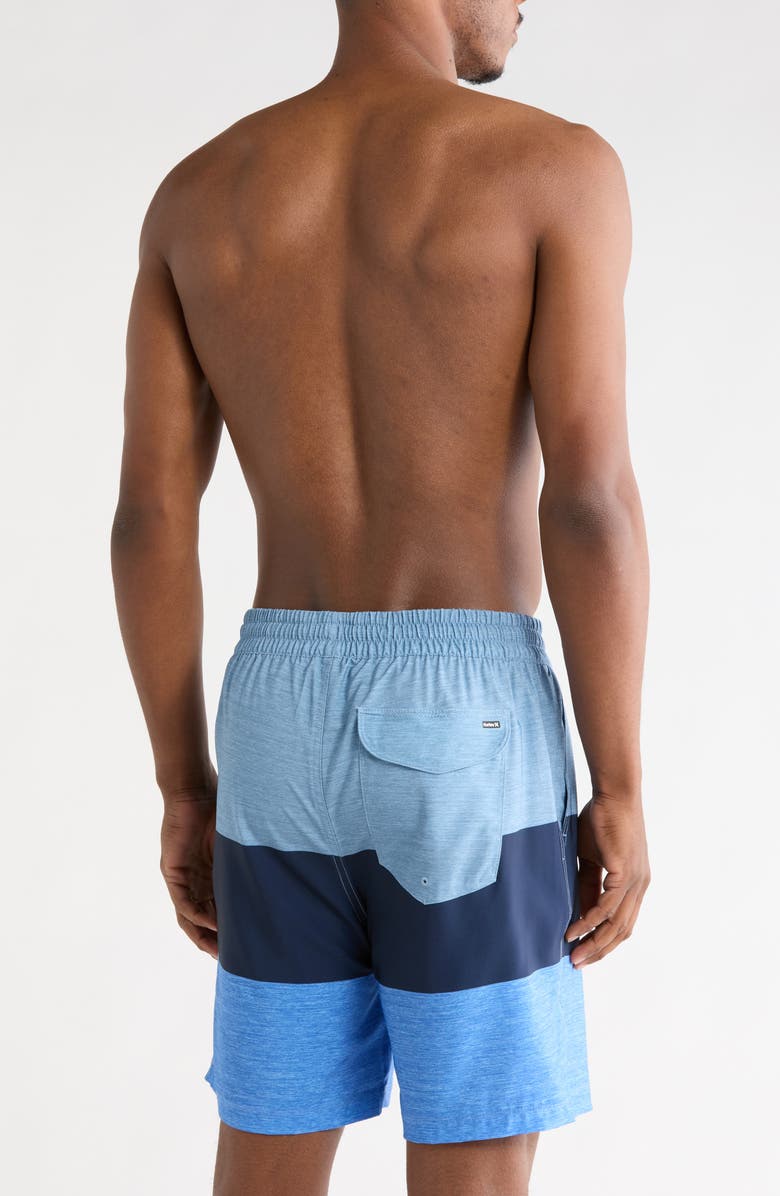 Hurley Colorblocked Volley Swim Trunks, Alternate, color, Baby Blue