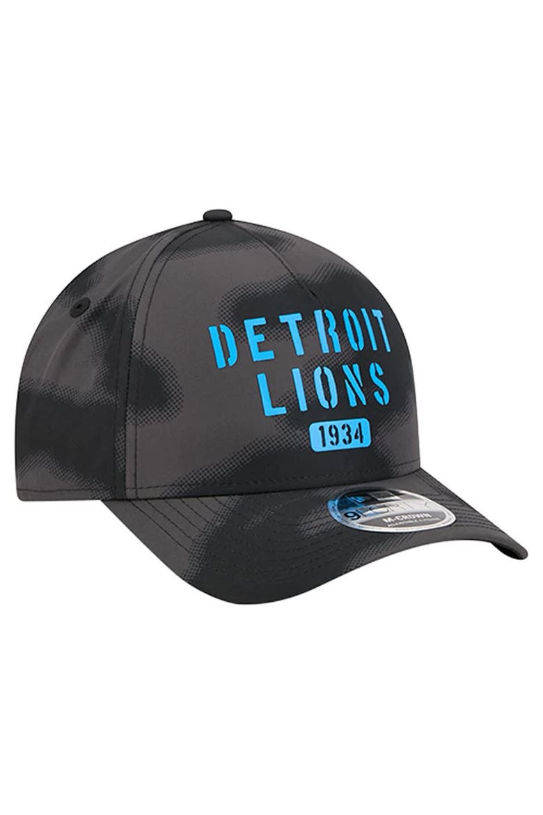 Men's New Era Gray Detroit Lions Halftone Camo 9FORTY Hat, Alternate, color, Gray