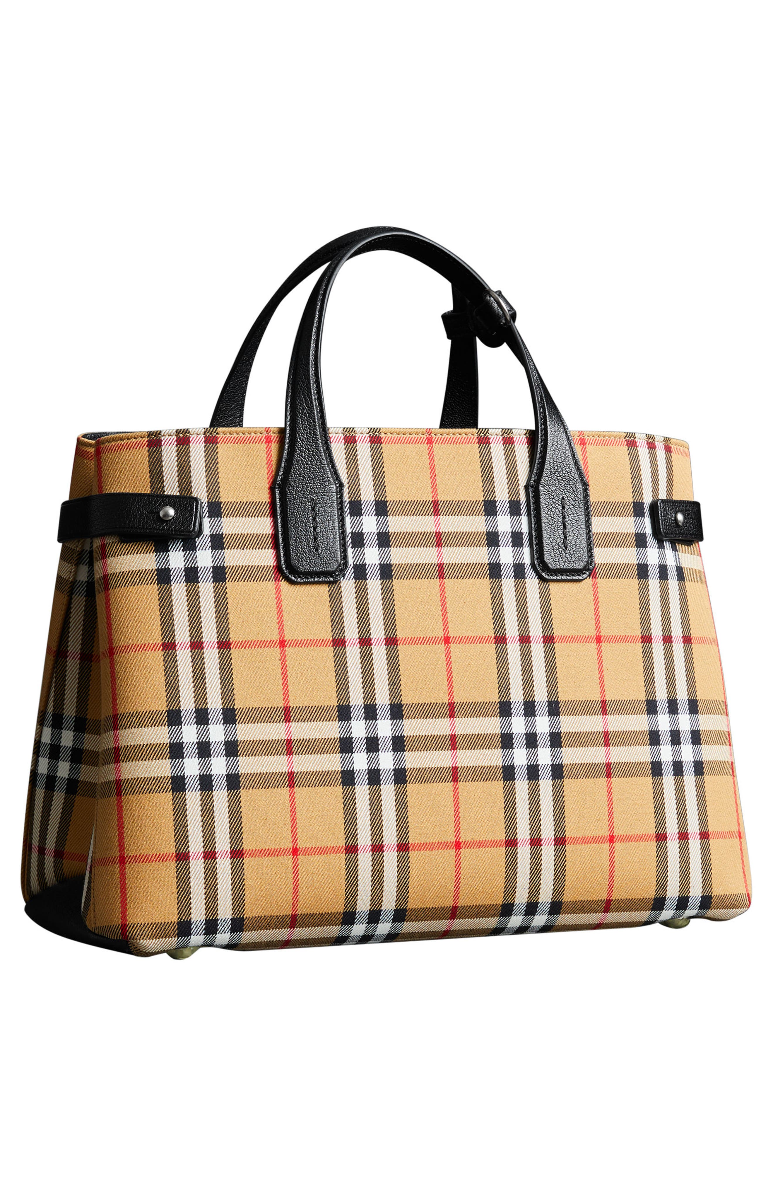Burberry Medium Banner Leather Tote, Alternate, color, 