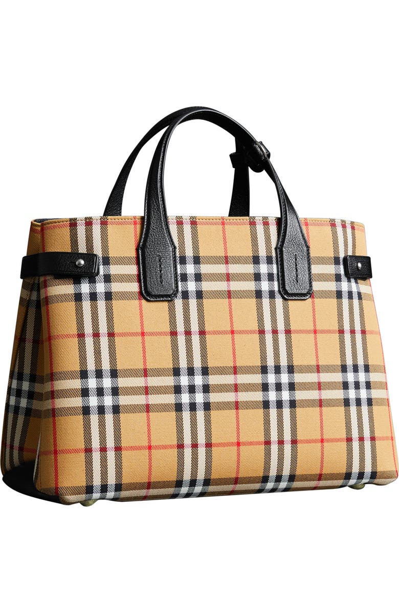 Burberry Medium Banner Leather Tote, Alternate, color,