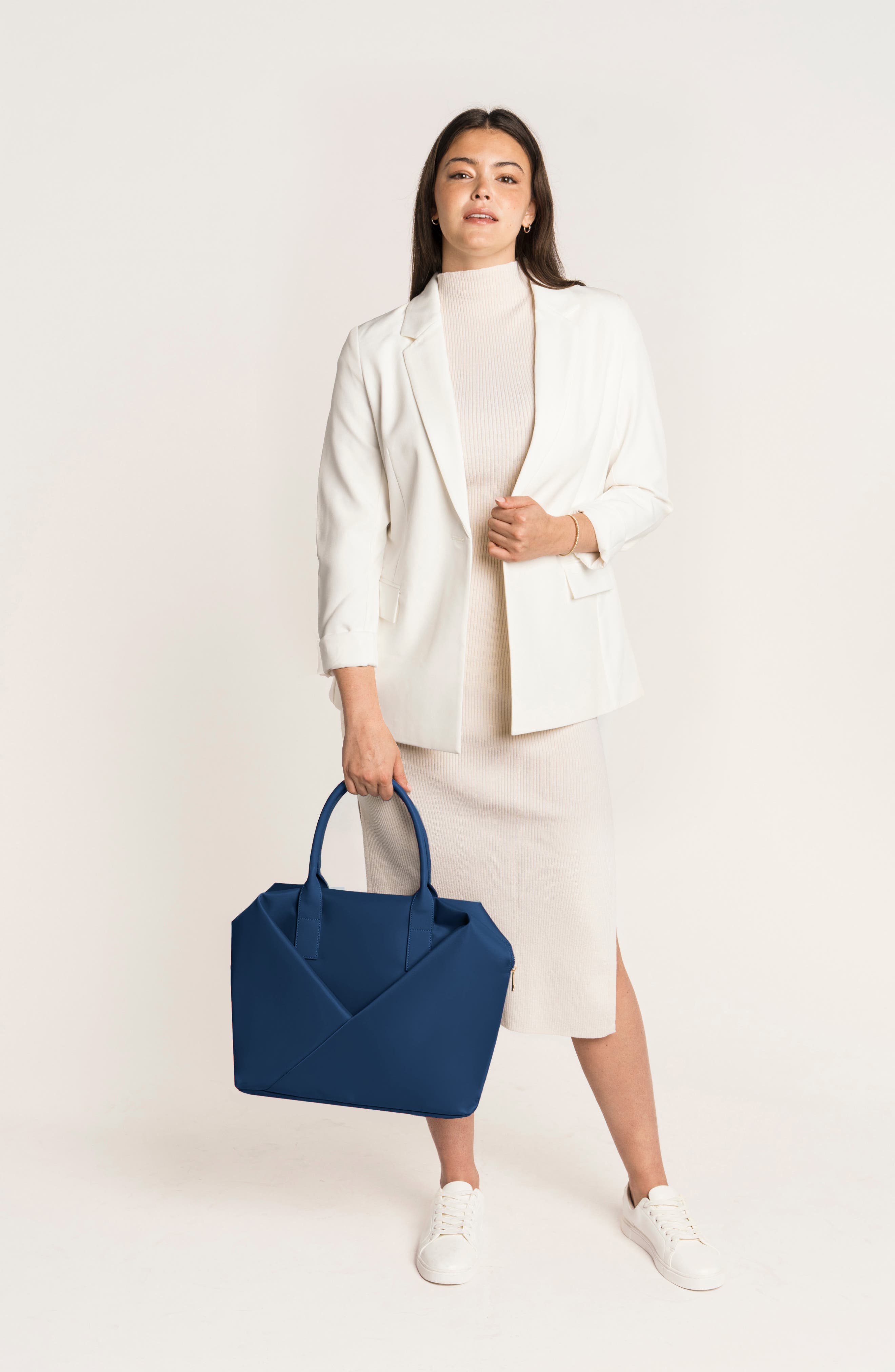 Origami Work Tote 15-Inch Laptop Tote Bag for Women, Alternate, color, Navy