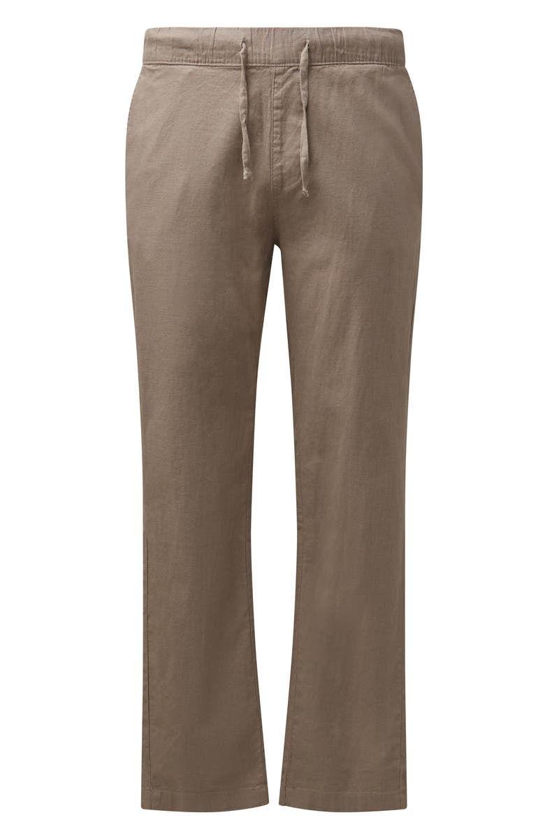Onia Stretch Linen Blend Drawstring Pants, Main, color, Cashew