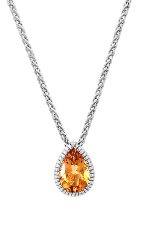 Citrine Pendant Necklace