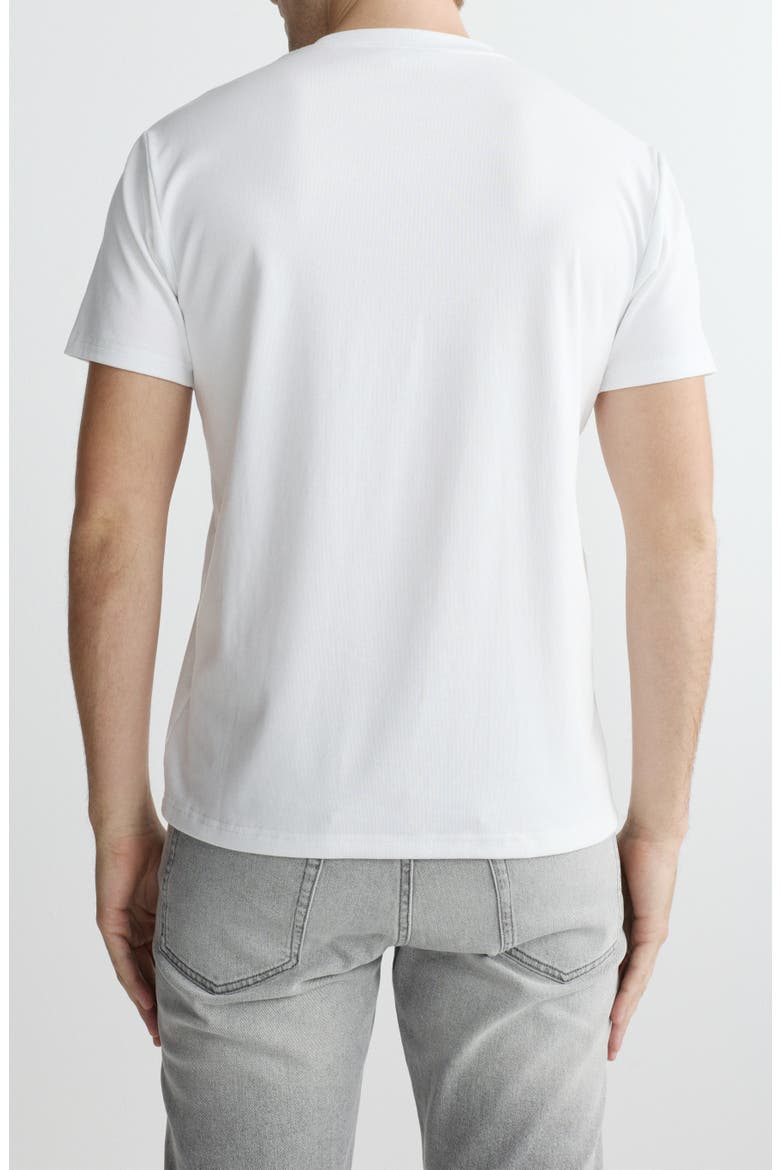 Stretch Cotton Rib Crewneck T-Shirt, Alternate, color, WHITE
