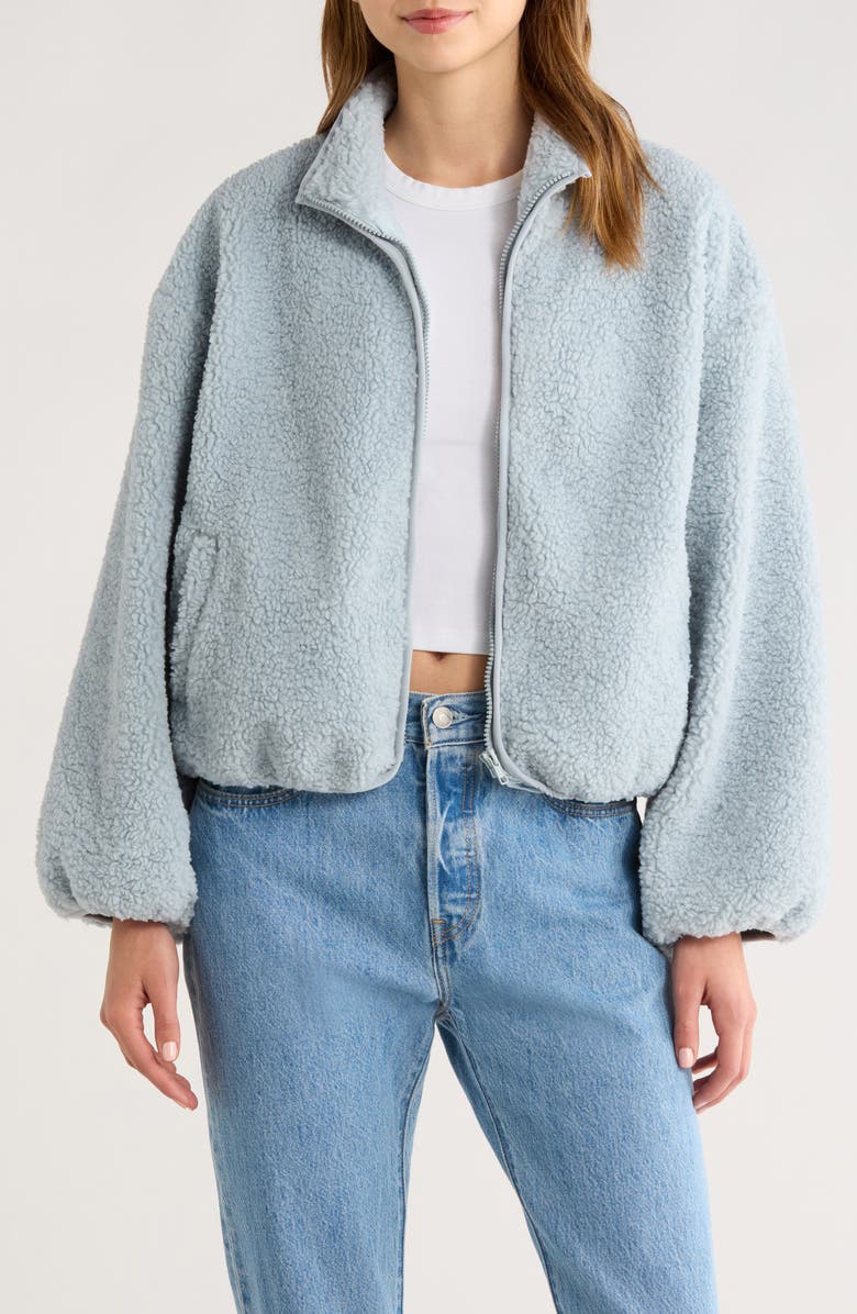 All in Favor High Pile Fleece Jacket, Main, color, Blue