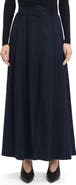 Favorite Daughter The Gabby Belted Pinstripe Maxi Skirt