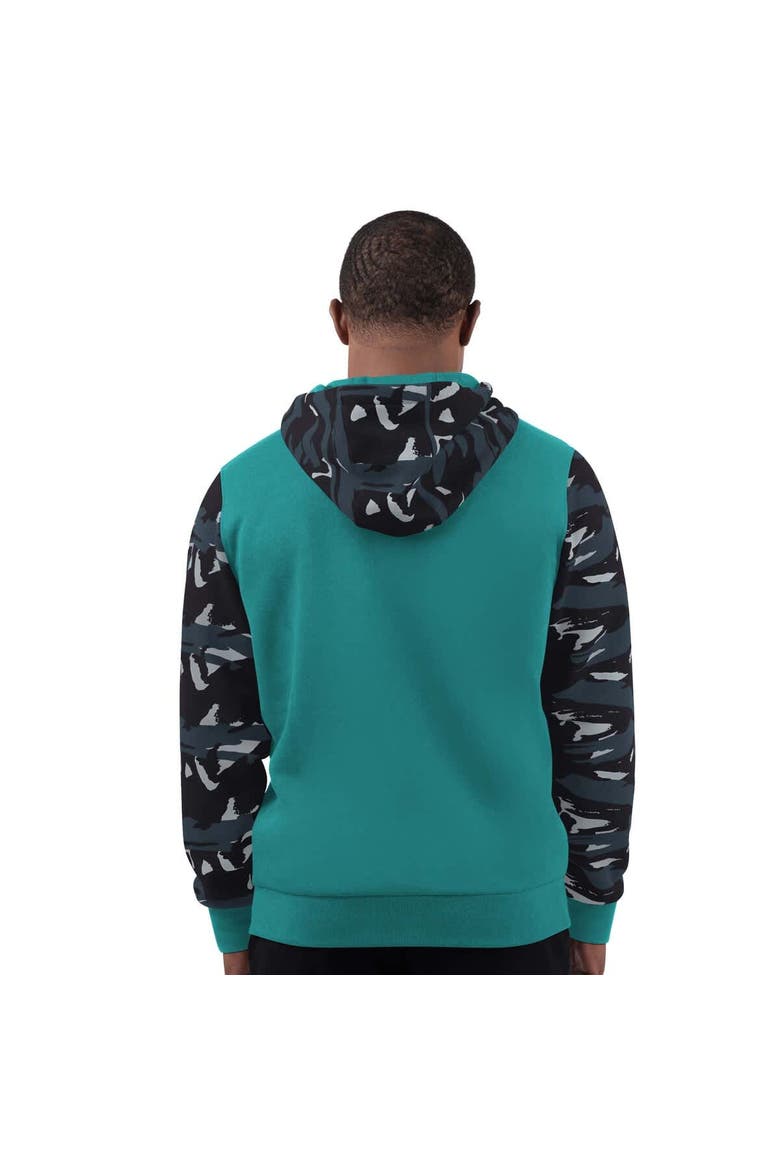 Men's Starter Aqua Miami Dolphins Thursday Night Gridiron Vintage Logo Full-Zip Hoodie, Alternate, color, Aqua