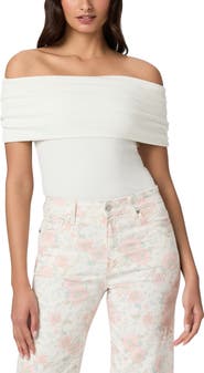 PAIGE Rosarita Rib Knit Off the Shoulder Top