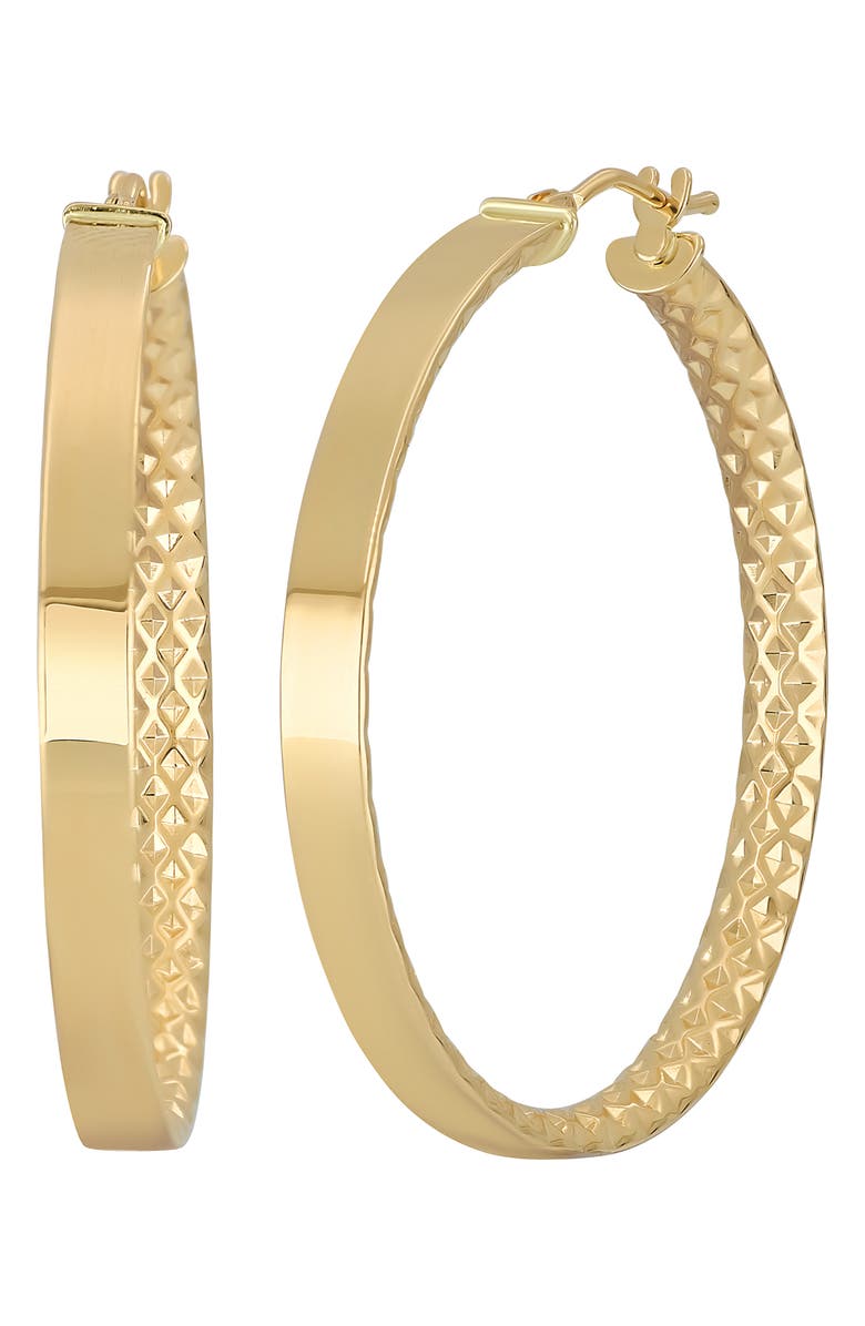 Bony Levy Liora 14K Gold Texture Hoop Earrings, Main, color, 