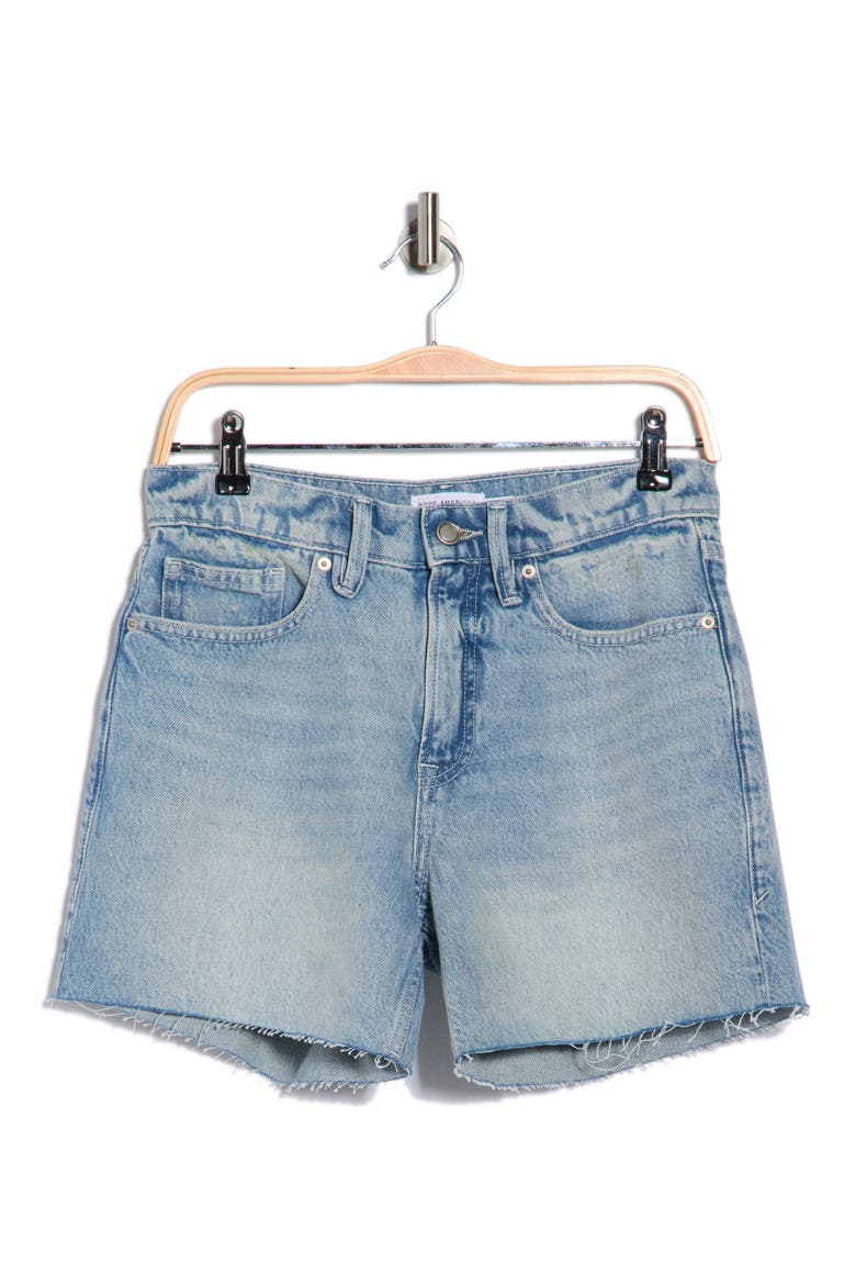 Good Stndard Long Denim Shorts, Main, color, INDIGO888