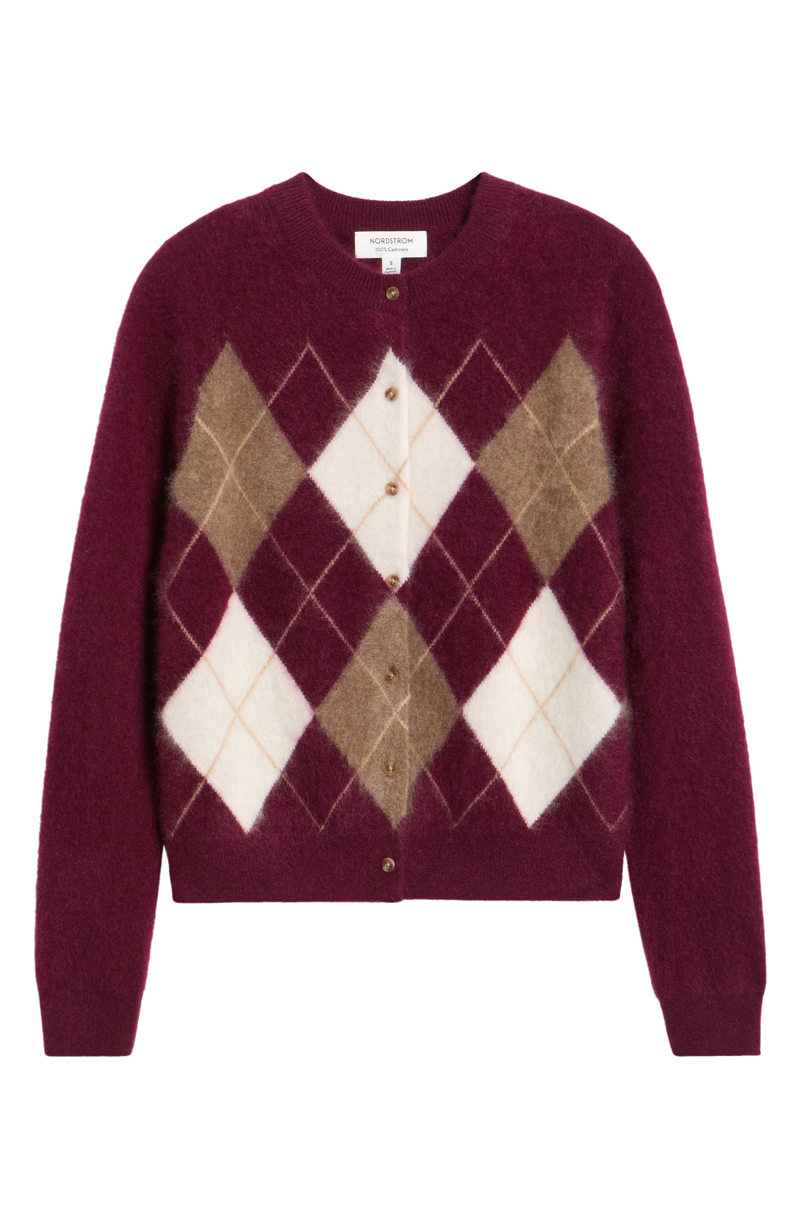 selected BURGUNDY FIG HEATHER ARGYLE