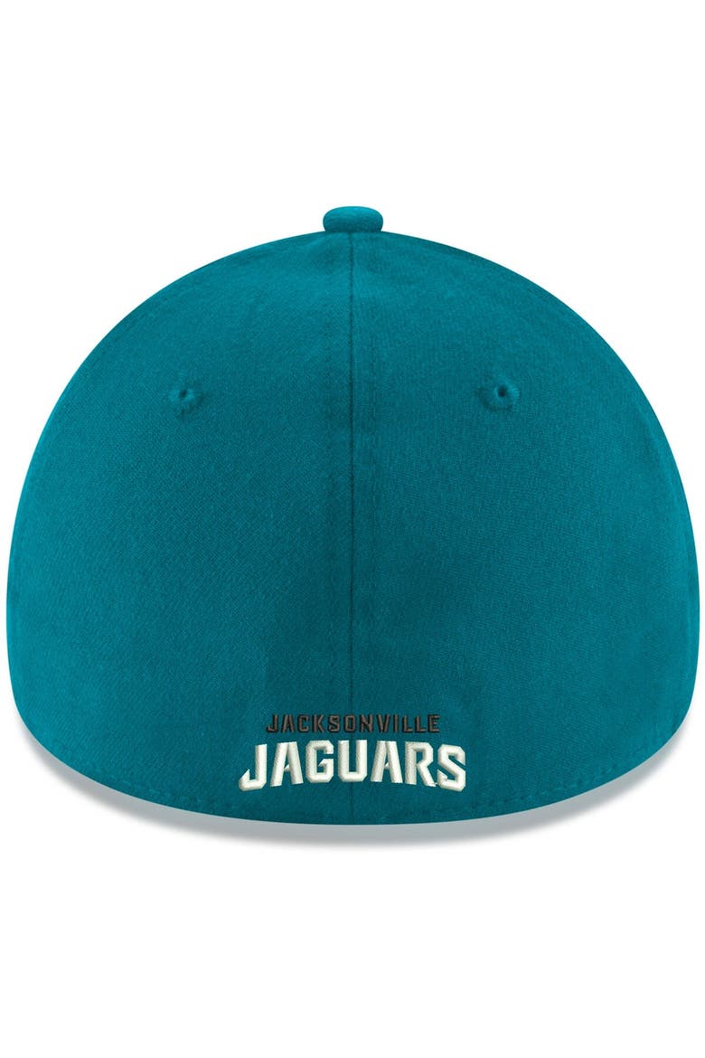 Men's New Era Teal Jacksonville Jaguars 39THIRTY Flex Team Classic Hat, Alternate, color, Teal
