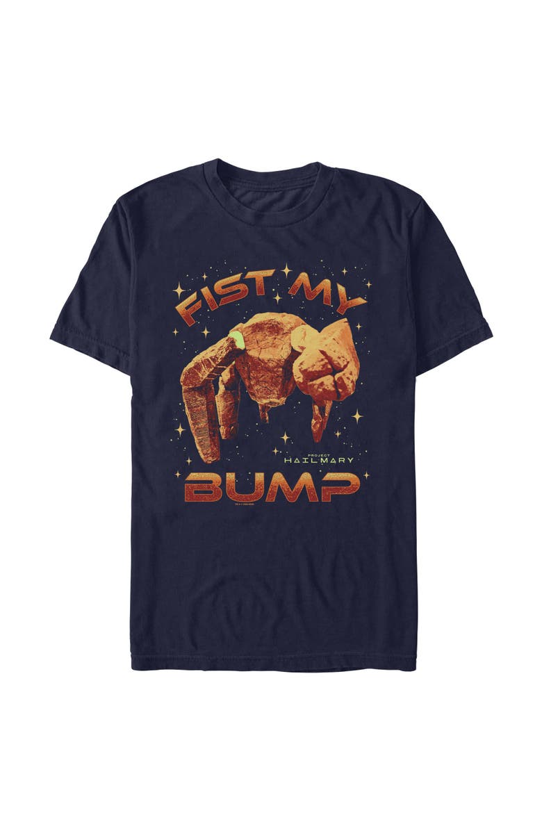 Project Hail Mary Men's Project Hail Mary Fist My Bump  Graphic T-Shirt, Main, color, Navy Blue