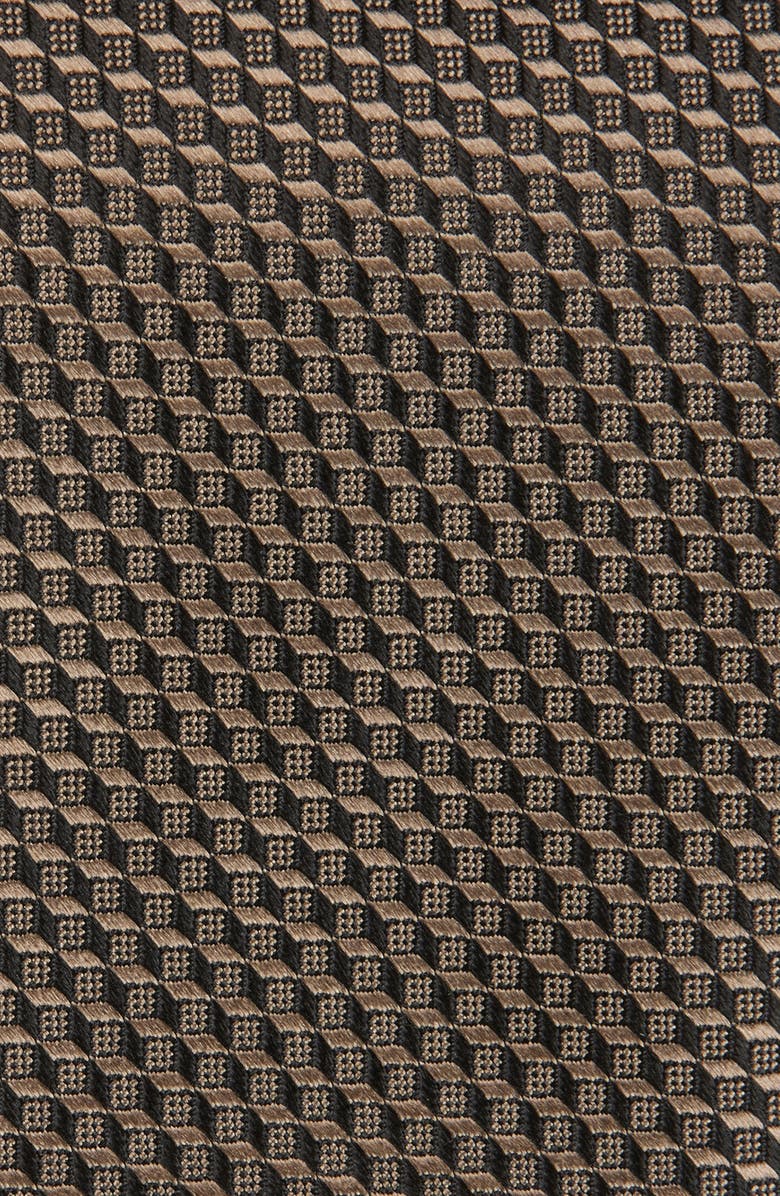 TOM FORD Geo Jacquard Mulberry Silk Tie, Alternate, color, Mushroom