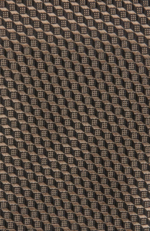Tom Ford Geo Jacquard Mulberry Silk Tie In Mushroom