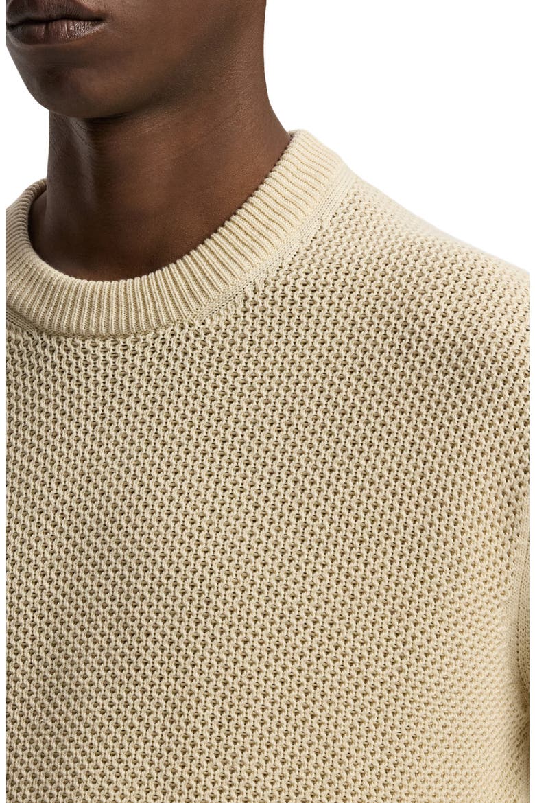 Honeycomb Stitch Cotton Sweater, Alternate, color, LIMESTONE