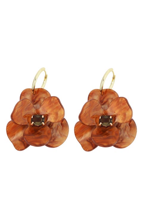 Resin Flower Earrings