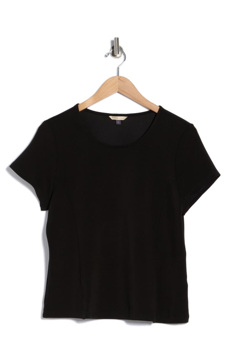NYDJ Princess Seam T-Shirt, Main, color, Black