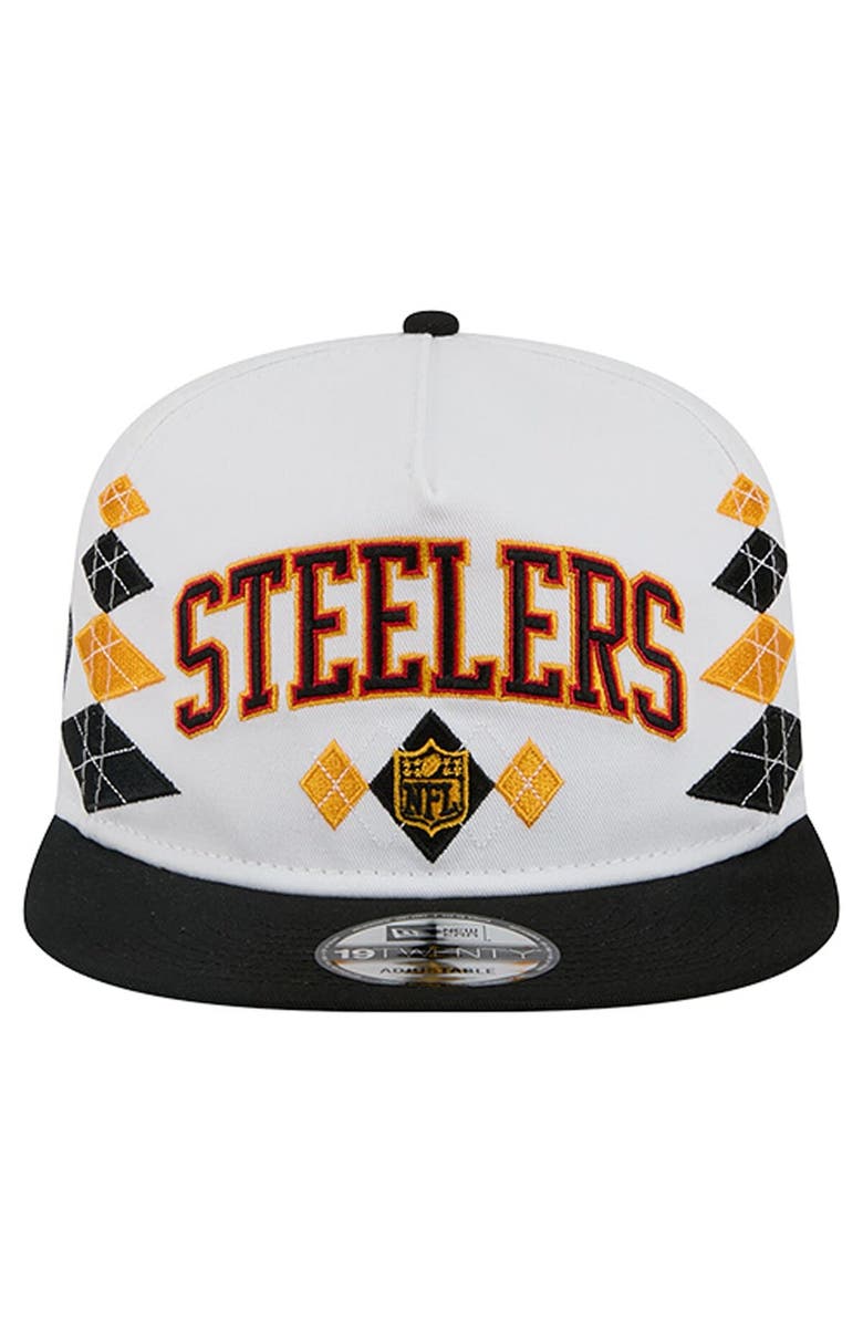 New Era Men's New Era  White Pittsburgh Steelers Argyle 19TWENTY Adjustable Hat, Alternate, color, White