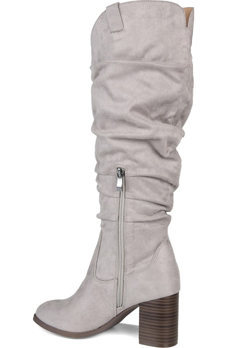 Journee Collection JOURNEE Aneil Ruched Tall Boot, Alternate, color, Grey