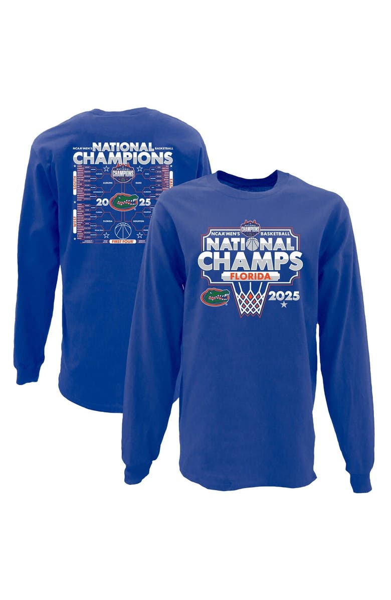 BLUE 84 Men's Blue 84 Royal Florida Gators 2025 NCAA Men's Basketball National Champions Long Sleeve T-Shirt, Alternate, color, 
