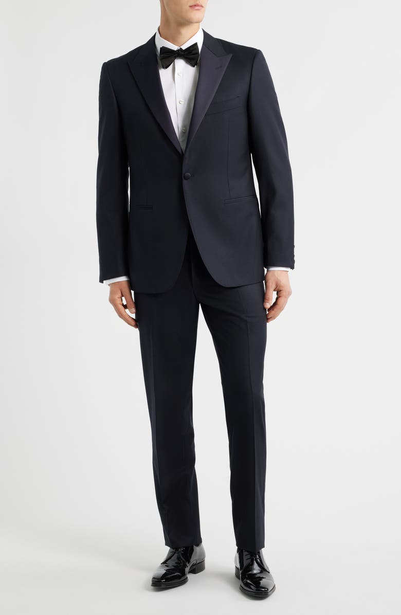 Canali Contemporary Regular Fit Navy Wool Blend Tuxedo, Main, color, Navy