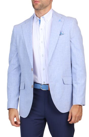 Tailorbyrd Broken Check Sport Coat In Blue