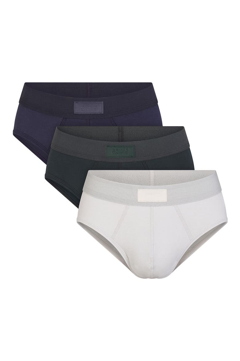 3-Pack Cotton & Modal Blend Briefs, Main, color, BLUE BLACK MULTI