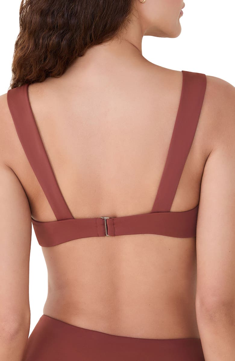 Andie The Sahara Bikini Top, Alternate, color, Caramel