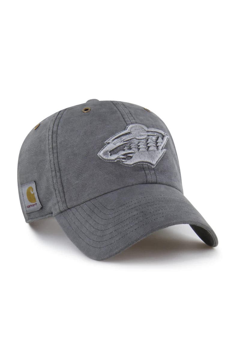 CARHARTT X 47 Men's Carhartt x '47  Charcoal Minnesota Wild Clean Up Adjustable Hat, Main, color, Charcoal