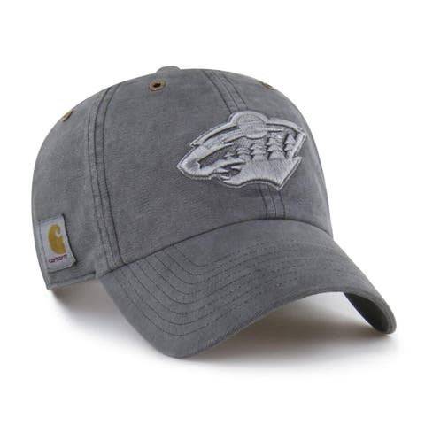 Men's Carhartt x '47  Charcoal Minnesota Wild Clean Up Adjustable Hat