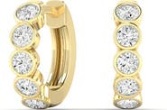 Everlee Bezel Lab Diamond Huggie in 14K Gold