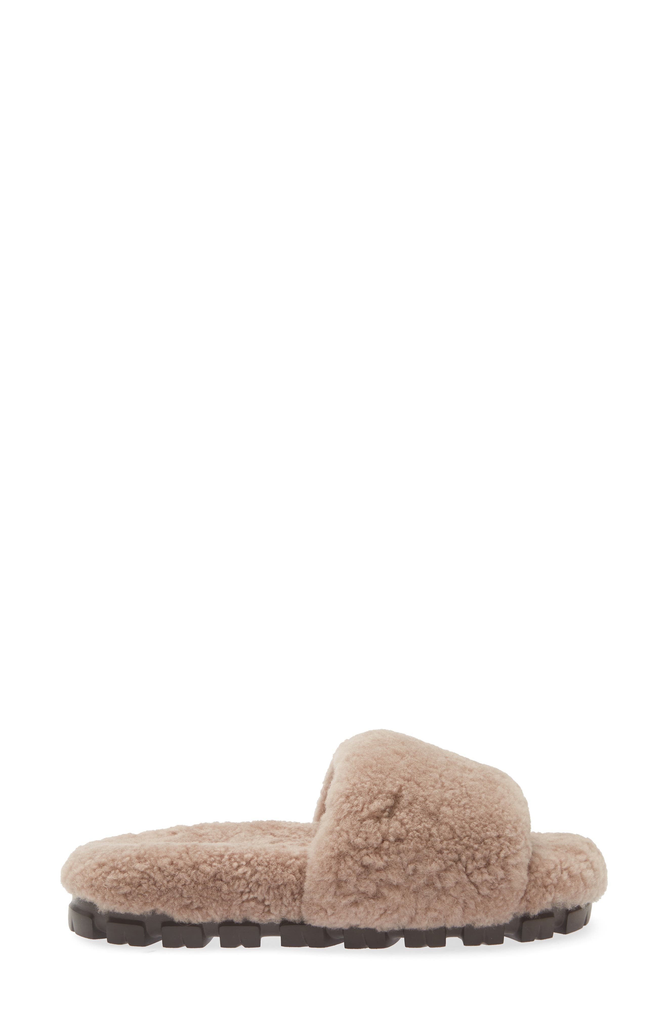 Cozetta Curly Genuine Shearling Slide Slipper, Alternate, color, CARIBOU