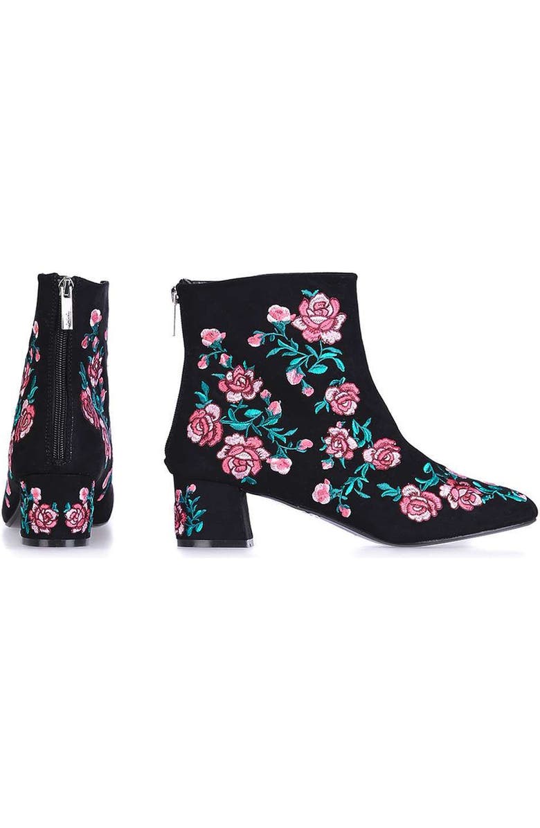 Topshop Blossom Embroidered Bootie, Alternate, color,