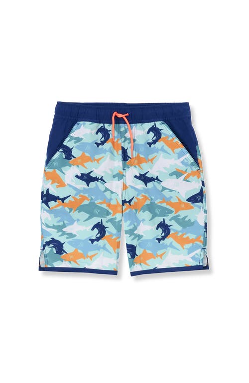 LANDS' END LANDS' END BOYS SLIM STRETCH HYDROLINER SWIM TRUNKS 