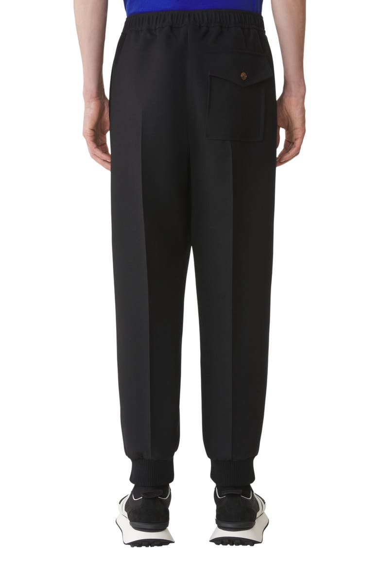 Lanvin Flannel Jogging Pants, Alternate, color, Black